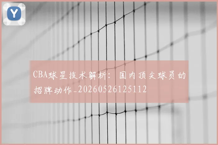 CBA球星技术解析:国内顶尖球员的招牌动作_20260526125112
